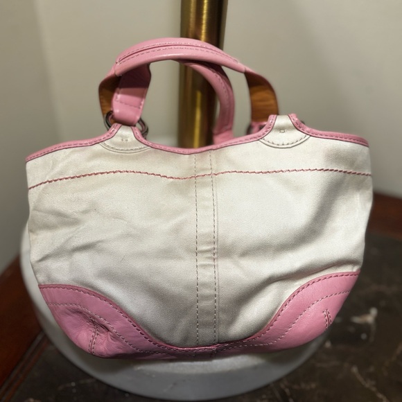 Pink and Cream Women's Handbag - Picture 2 of 5